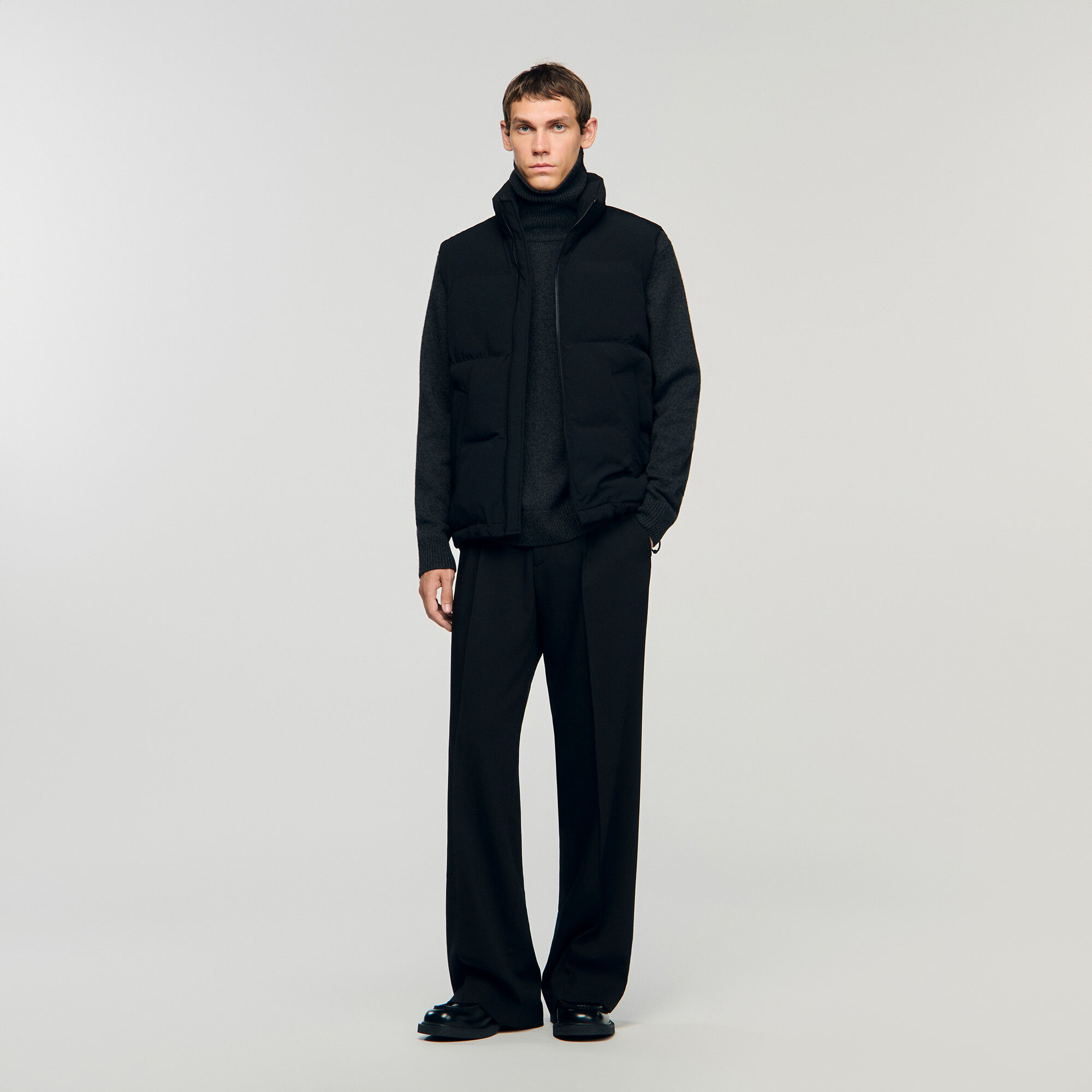 Sleeveless technical puffer vest