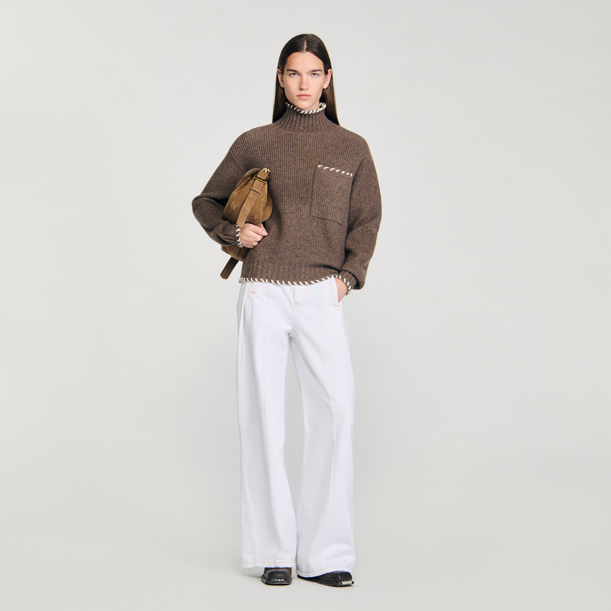 Oversized turtleneck sweater
