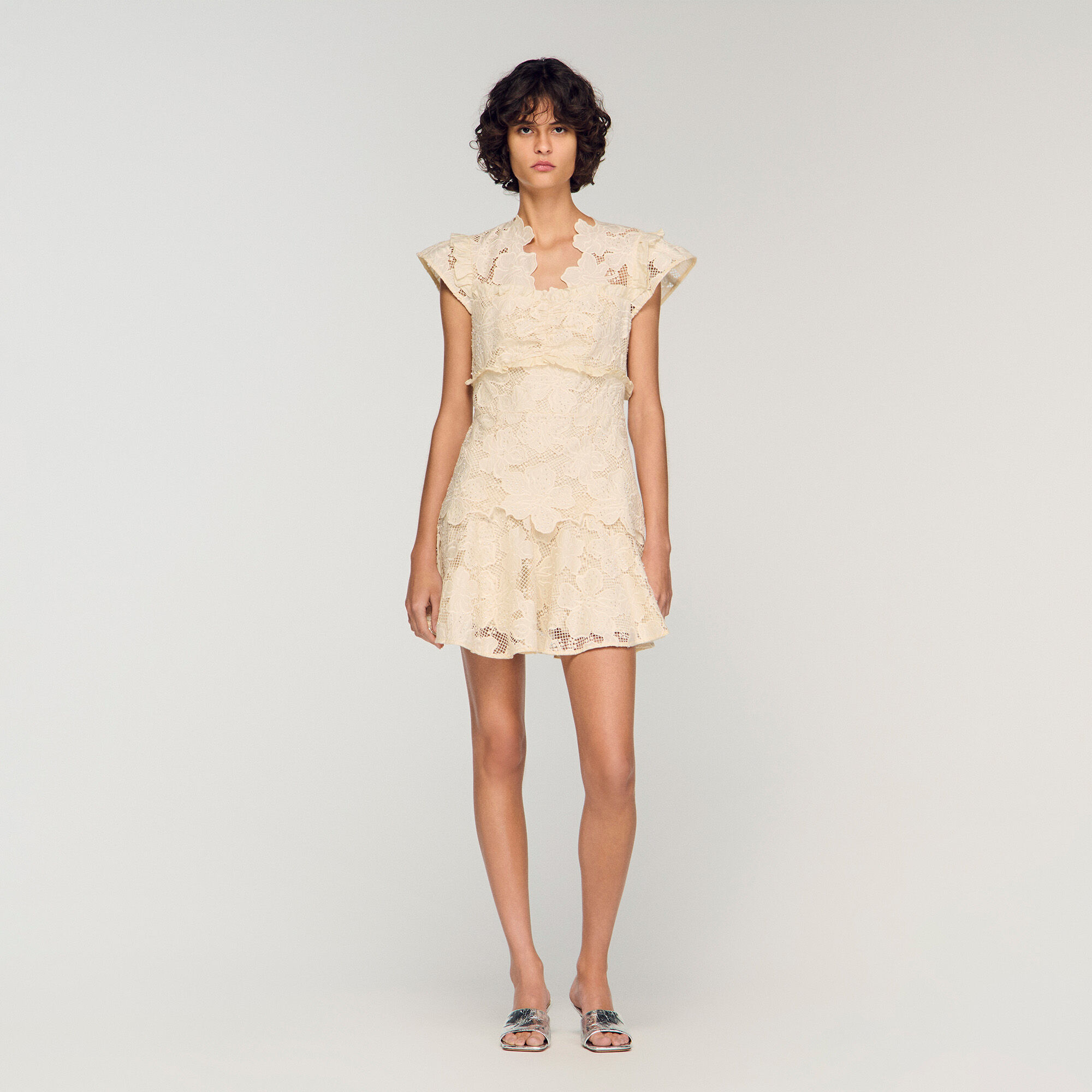 Mini guipure dress