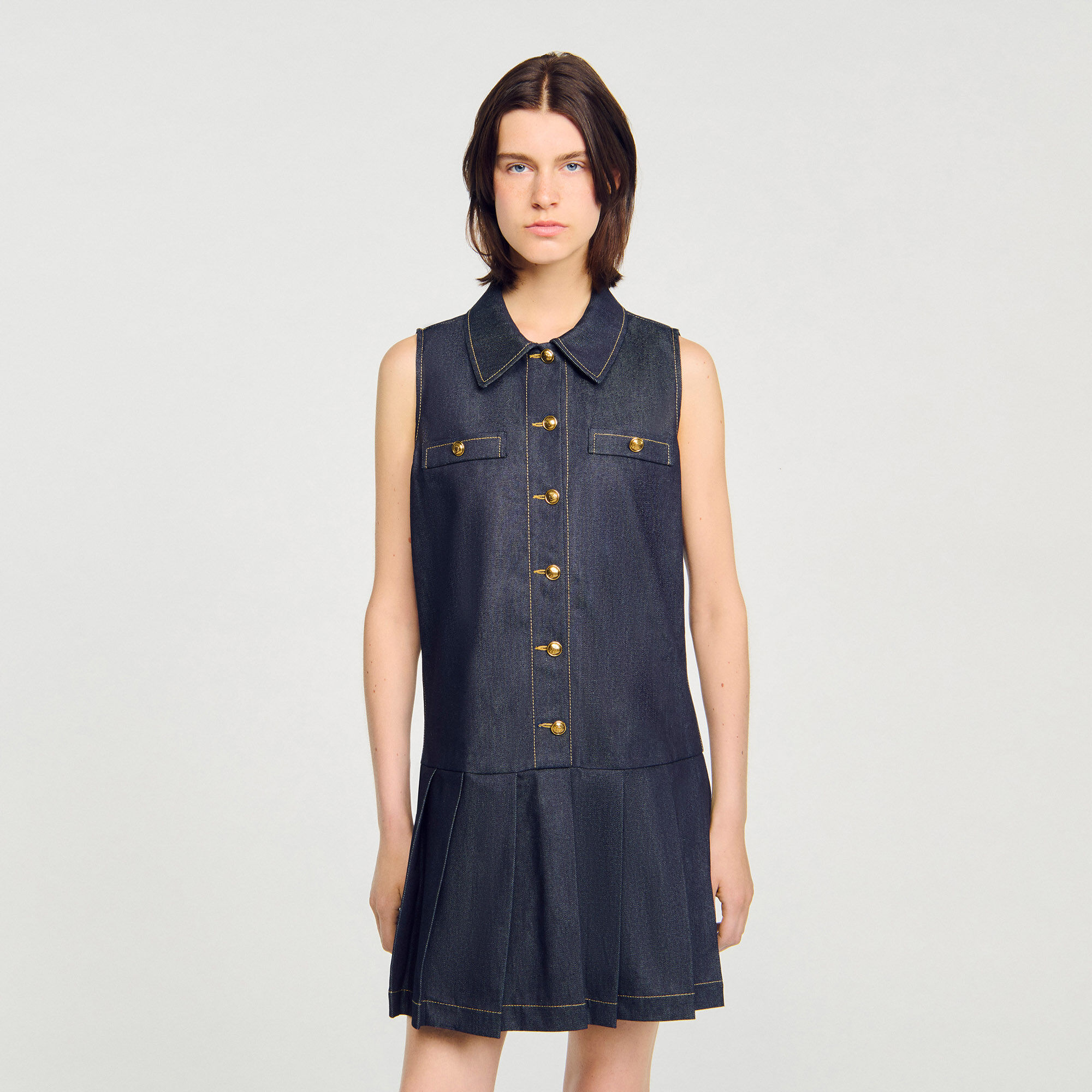 Mini denim dress