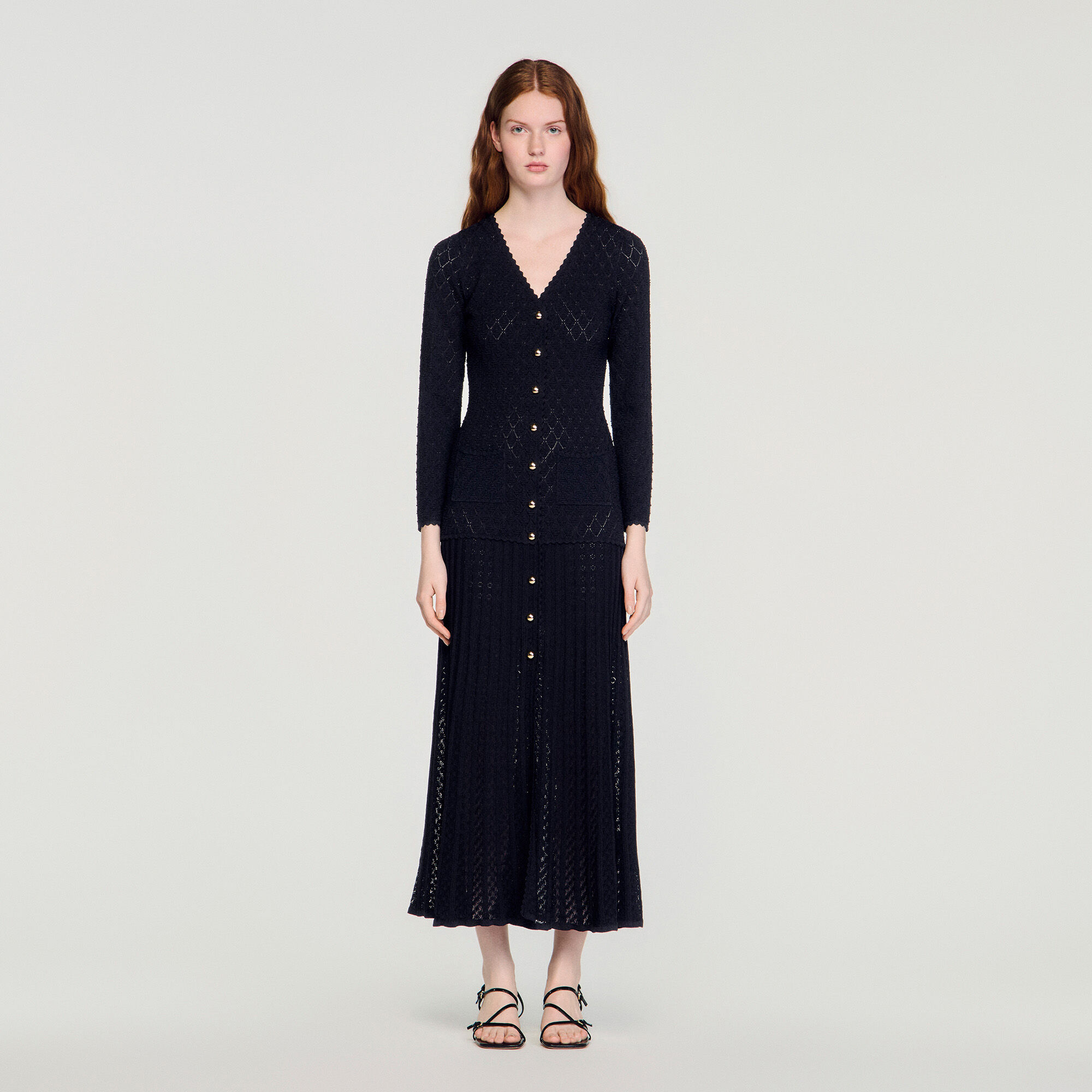 Fancy knit maxi dress