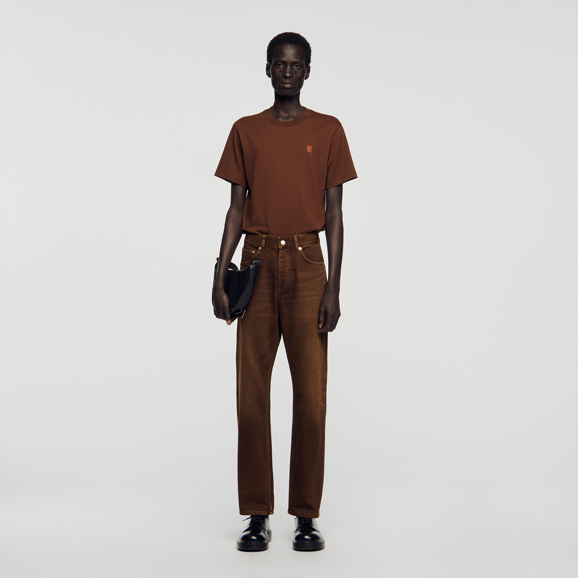 Regular washed-effect jeans