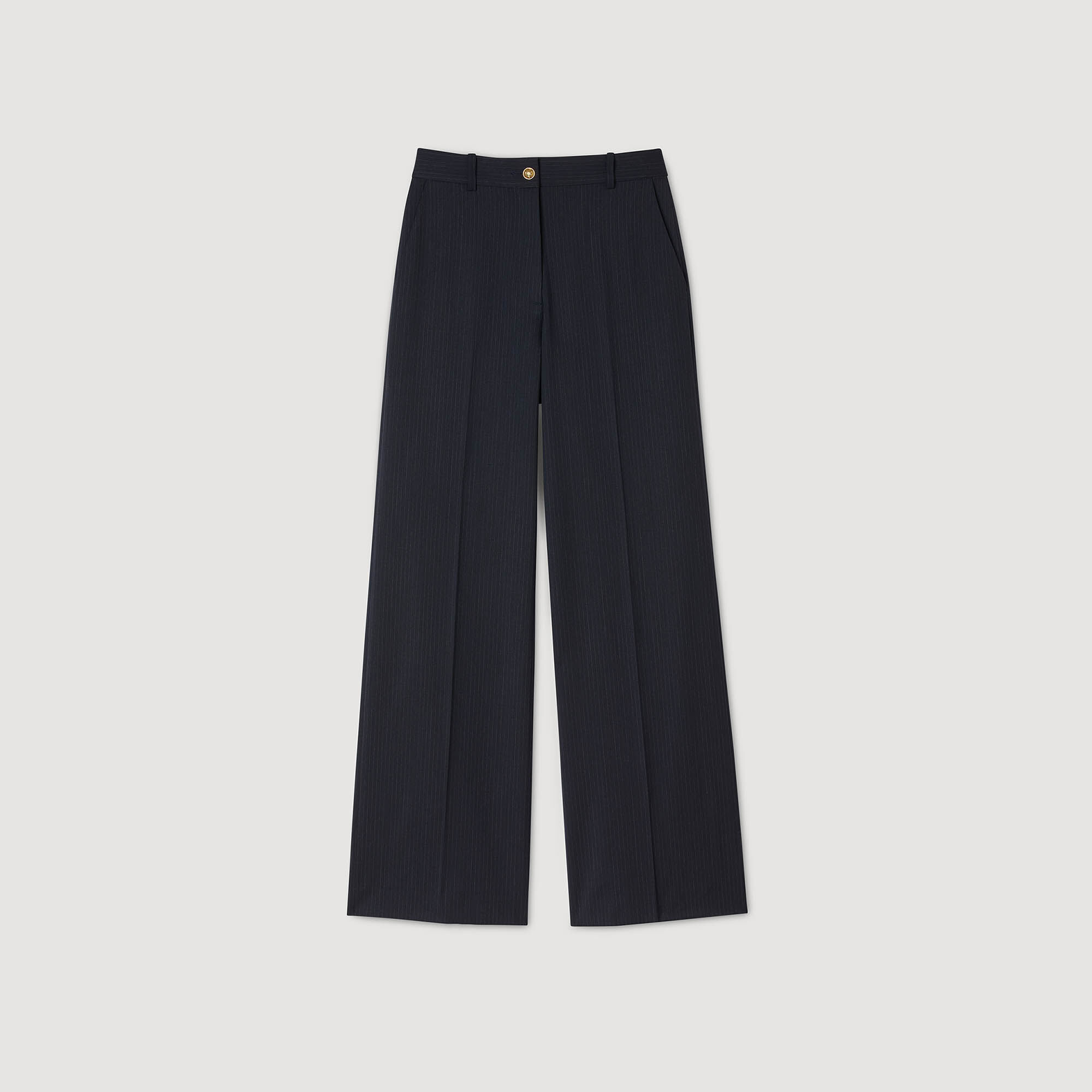 Minimal chalk-striped trousers