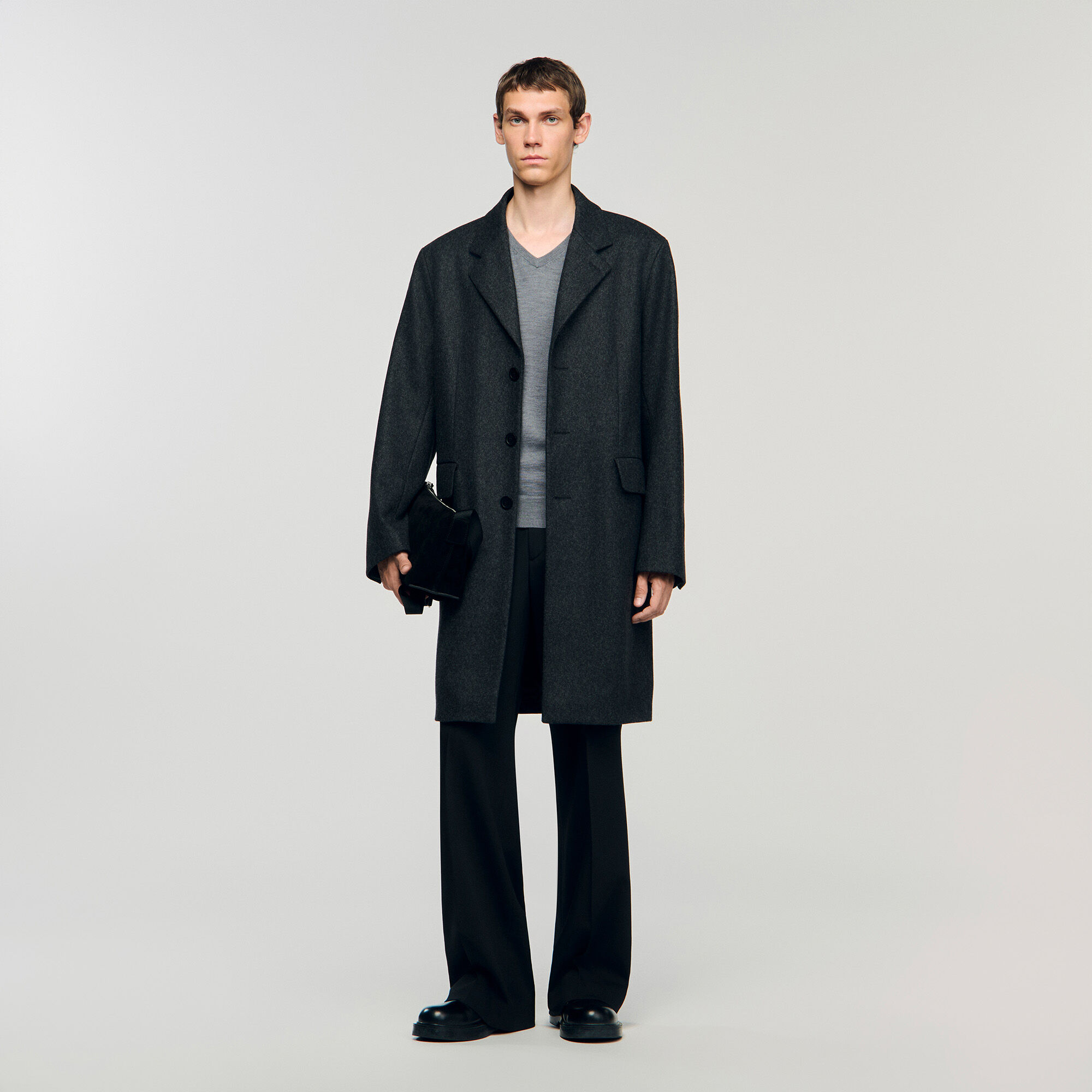 Wool broadcloth coat