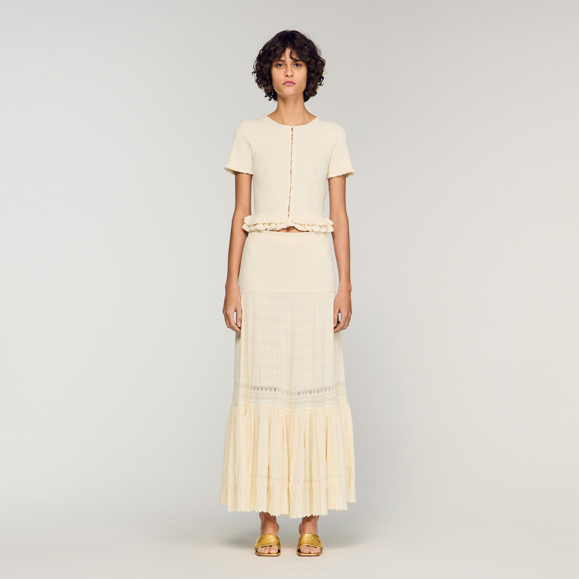 Maxi knit skirt