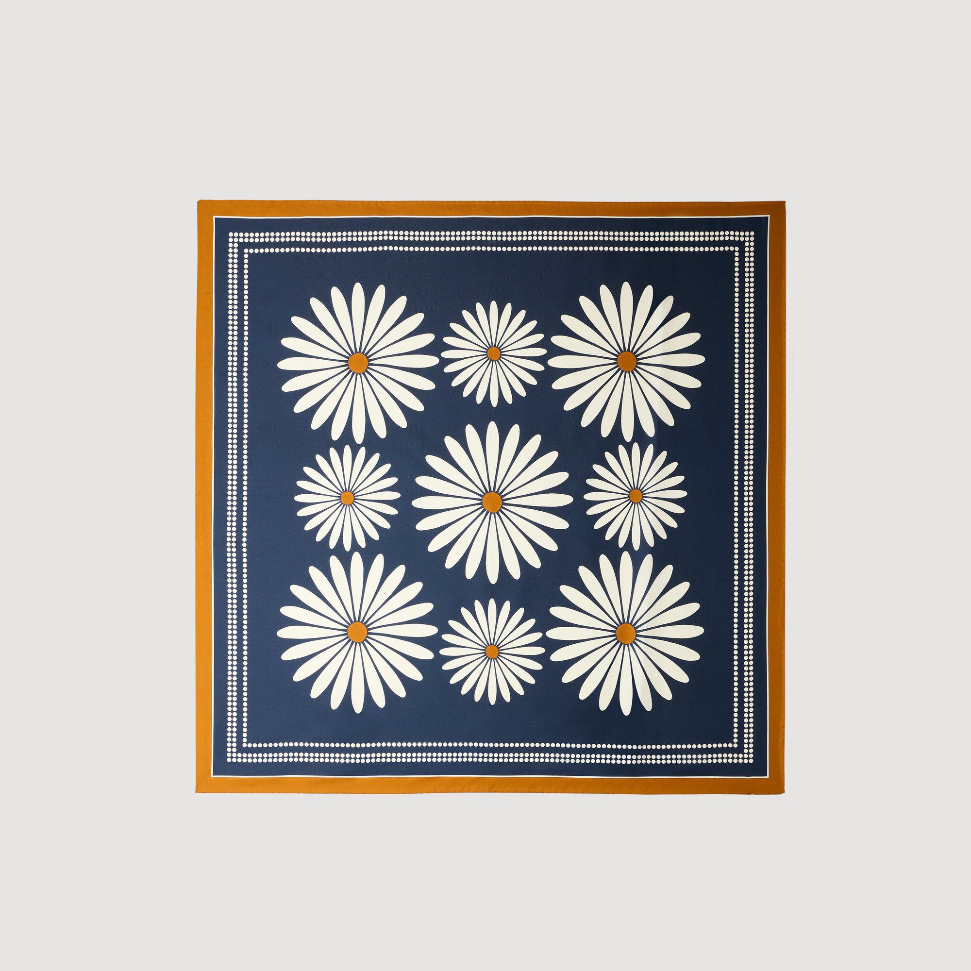 Floral silk scarf