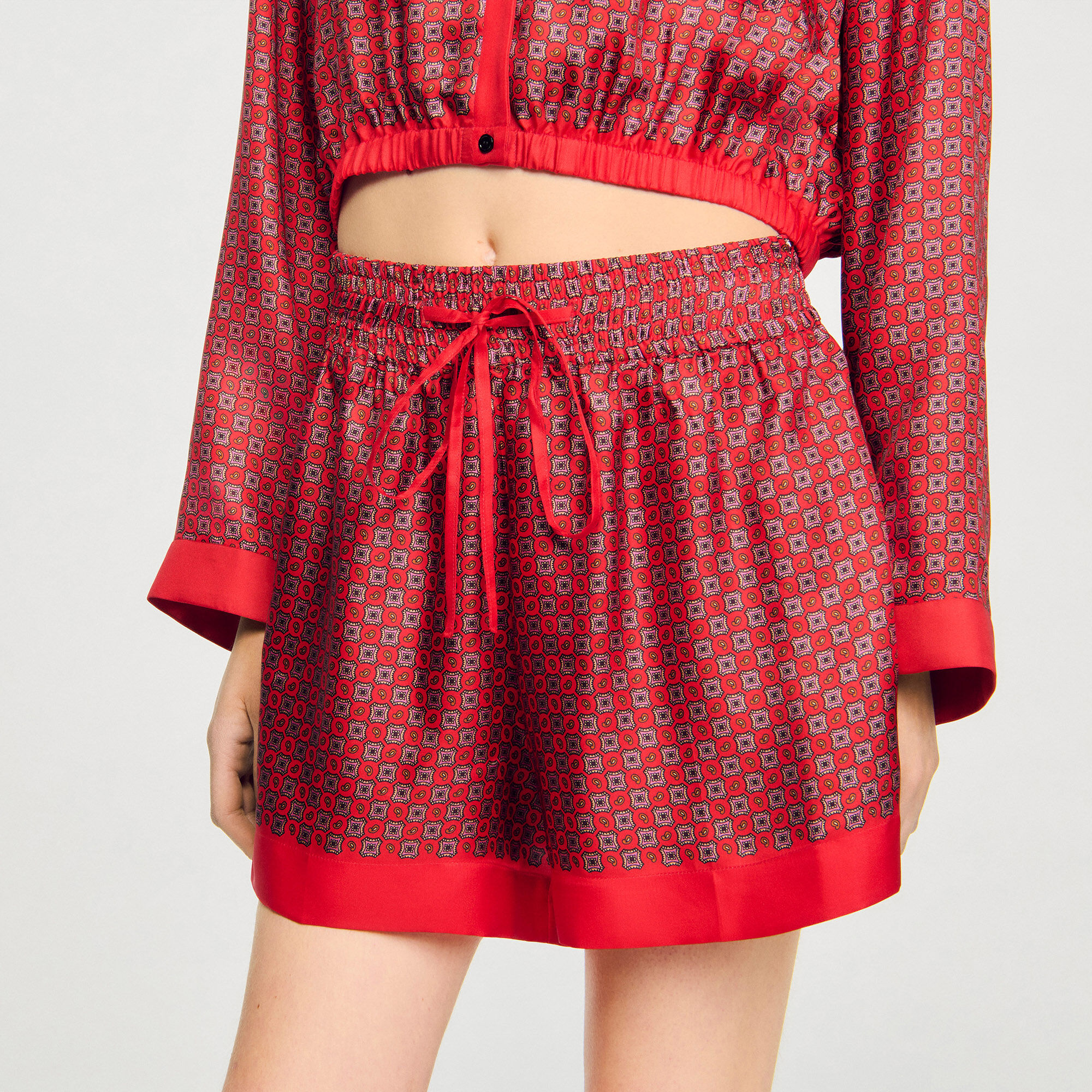 Scarf print shorts