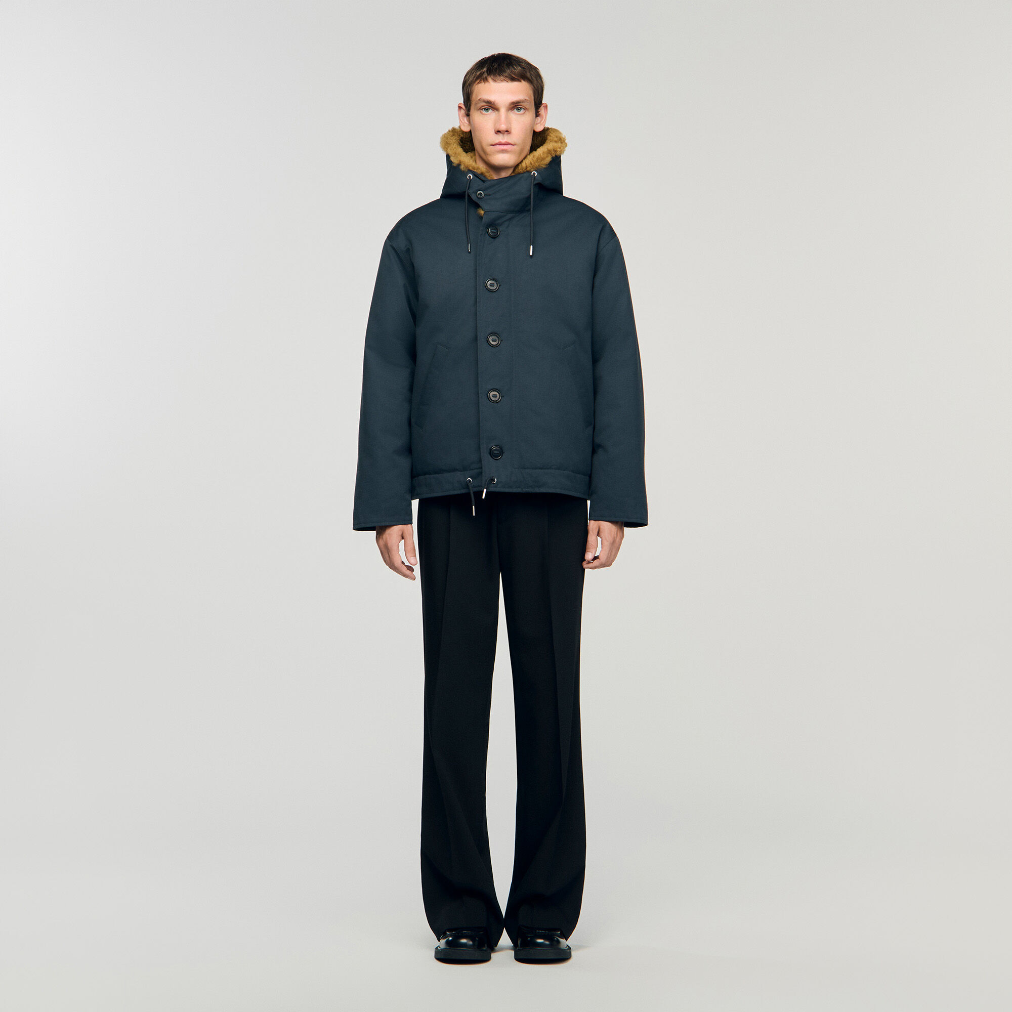 Hooded cotton parka