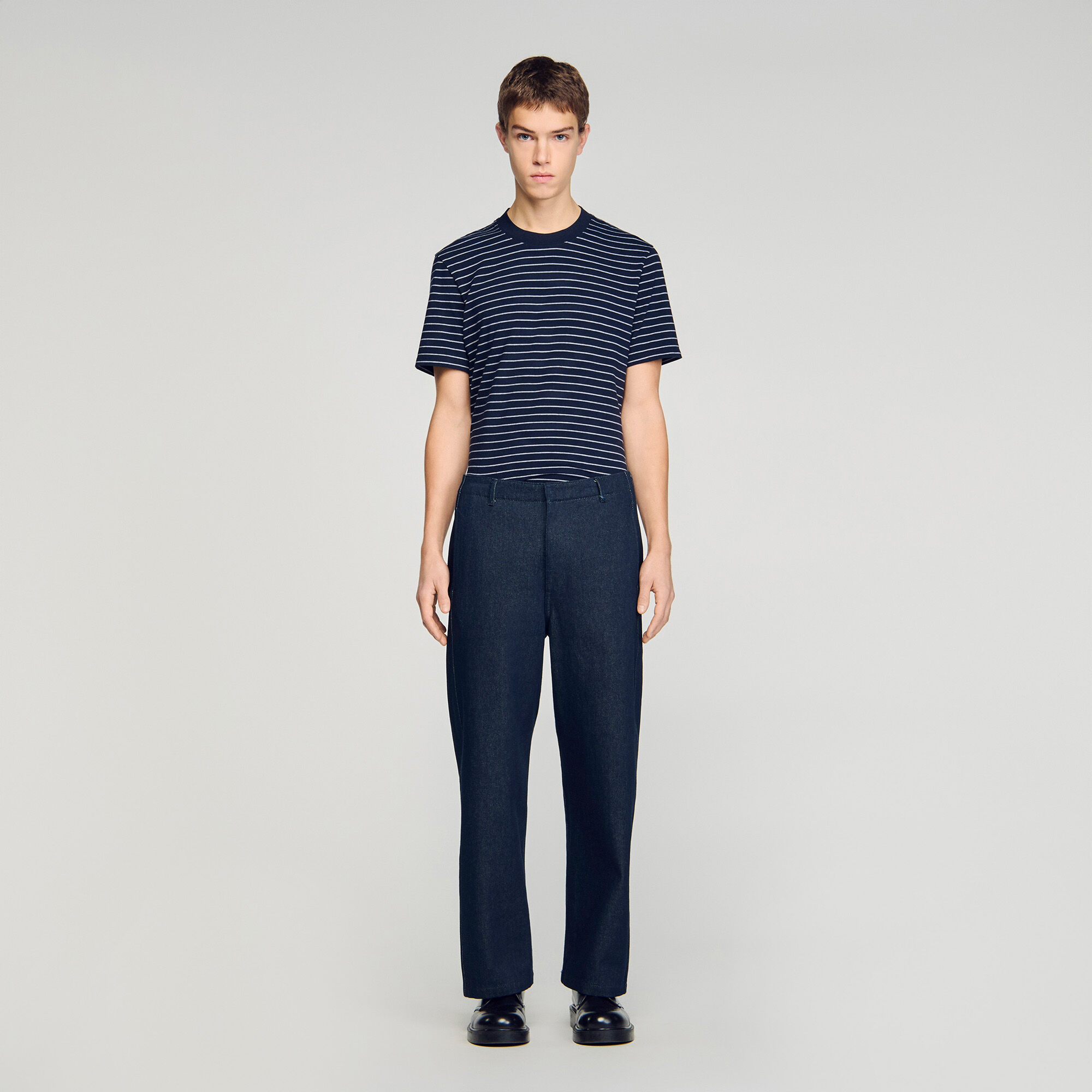 Raw barrel jeans