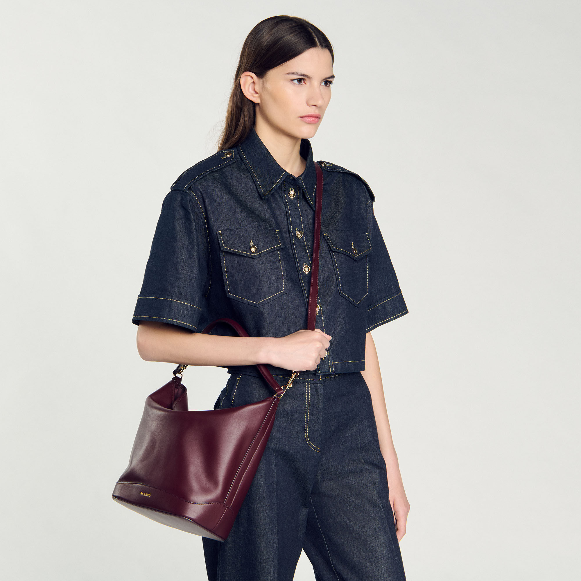 TANGOSO leather bucket bag
