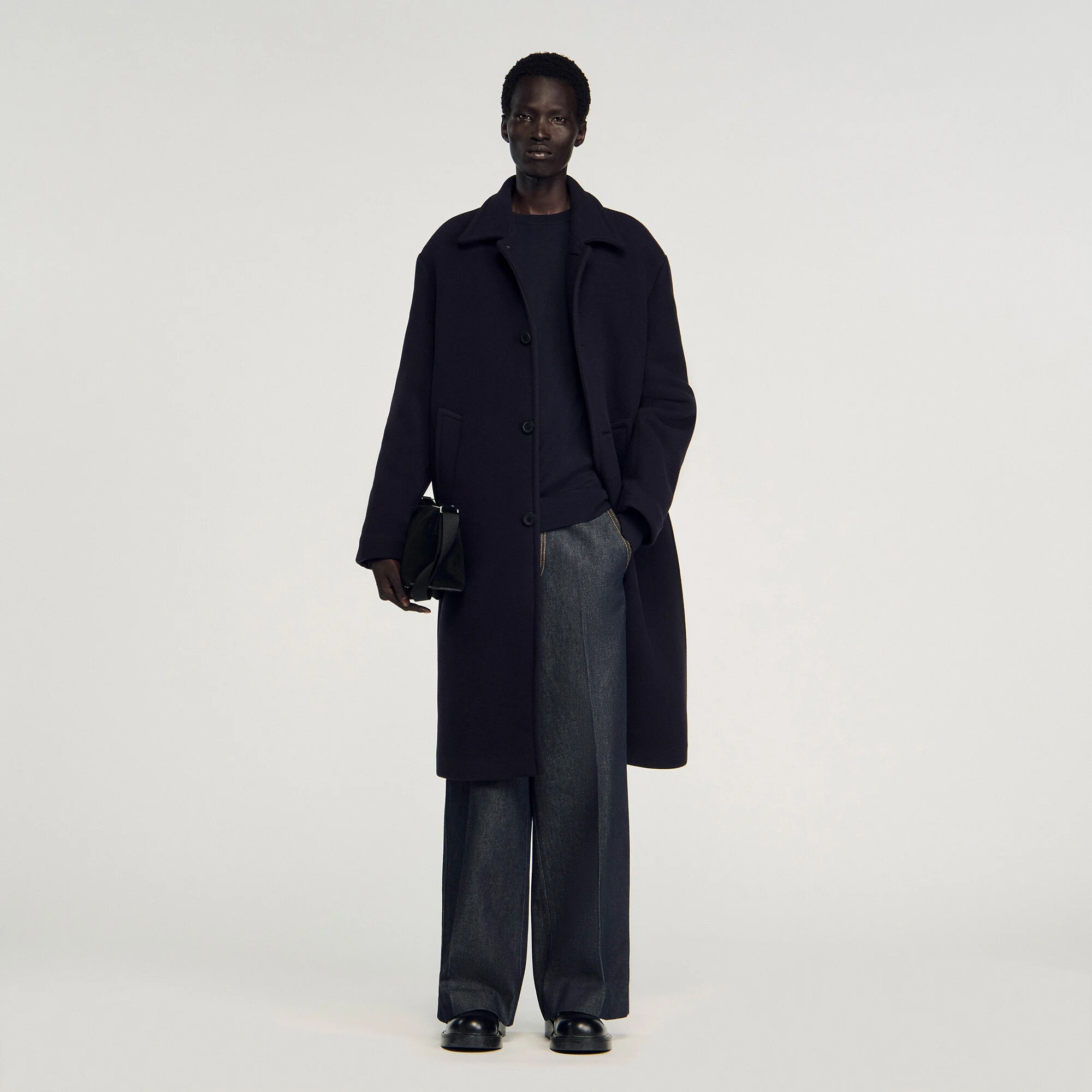 Wool and cashmere coat