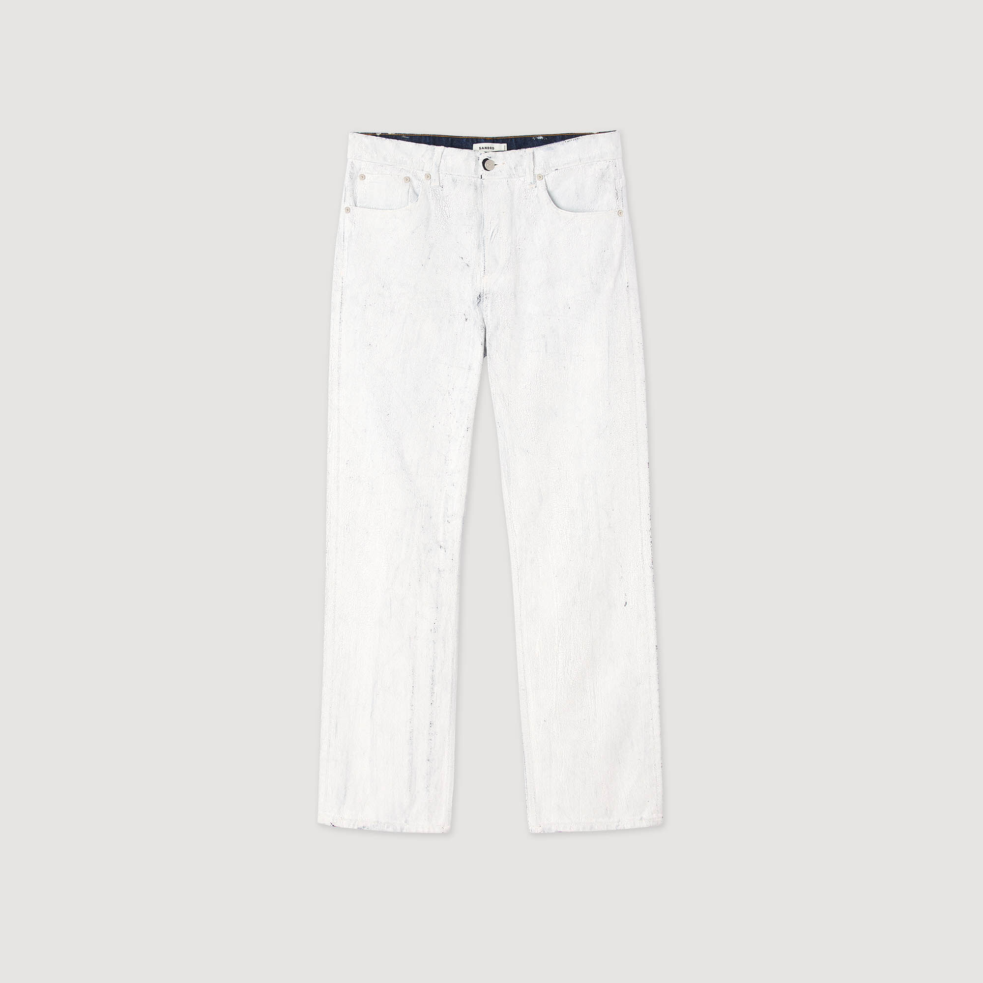 Regular crackle-effect jeans