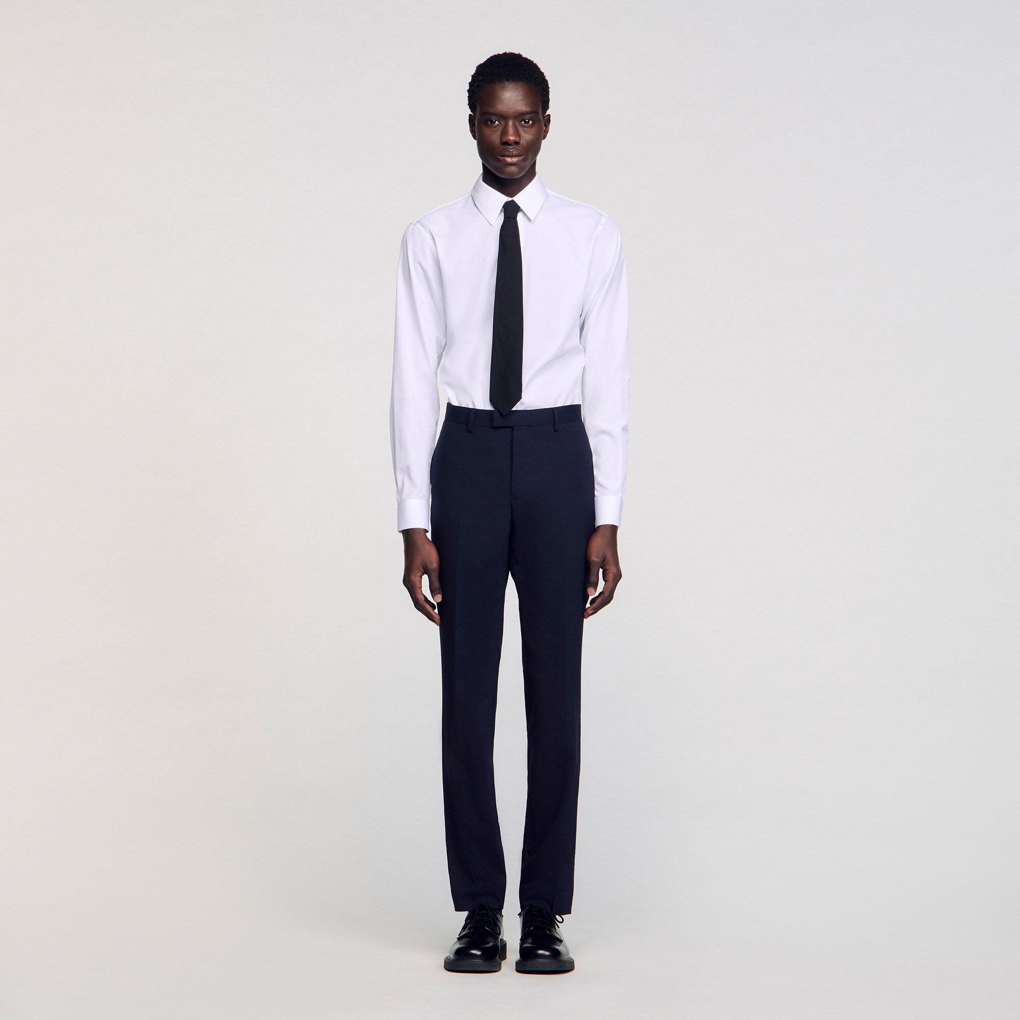 Classic wool suit pants