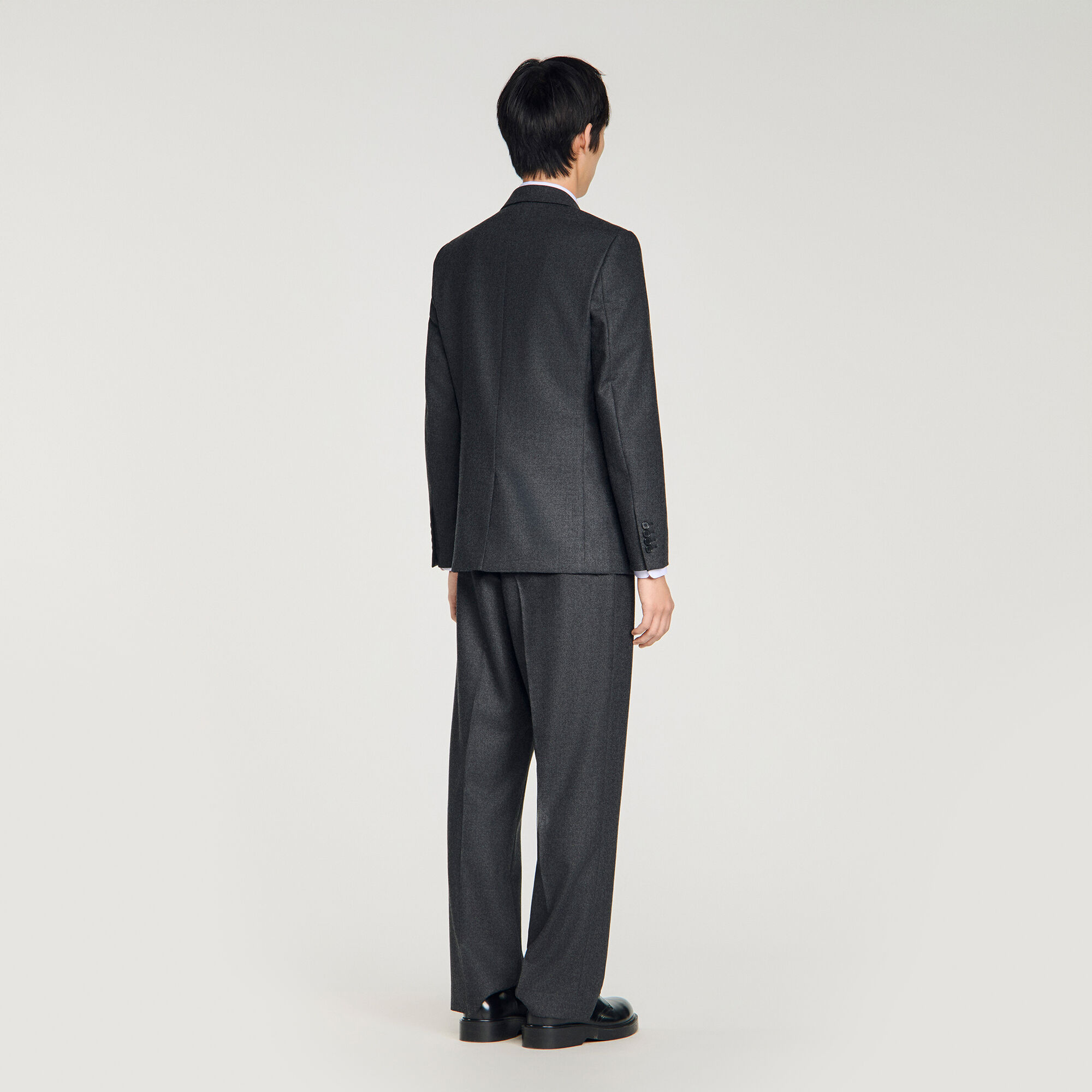 Tailored Virgin Wool Suit Jacket