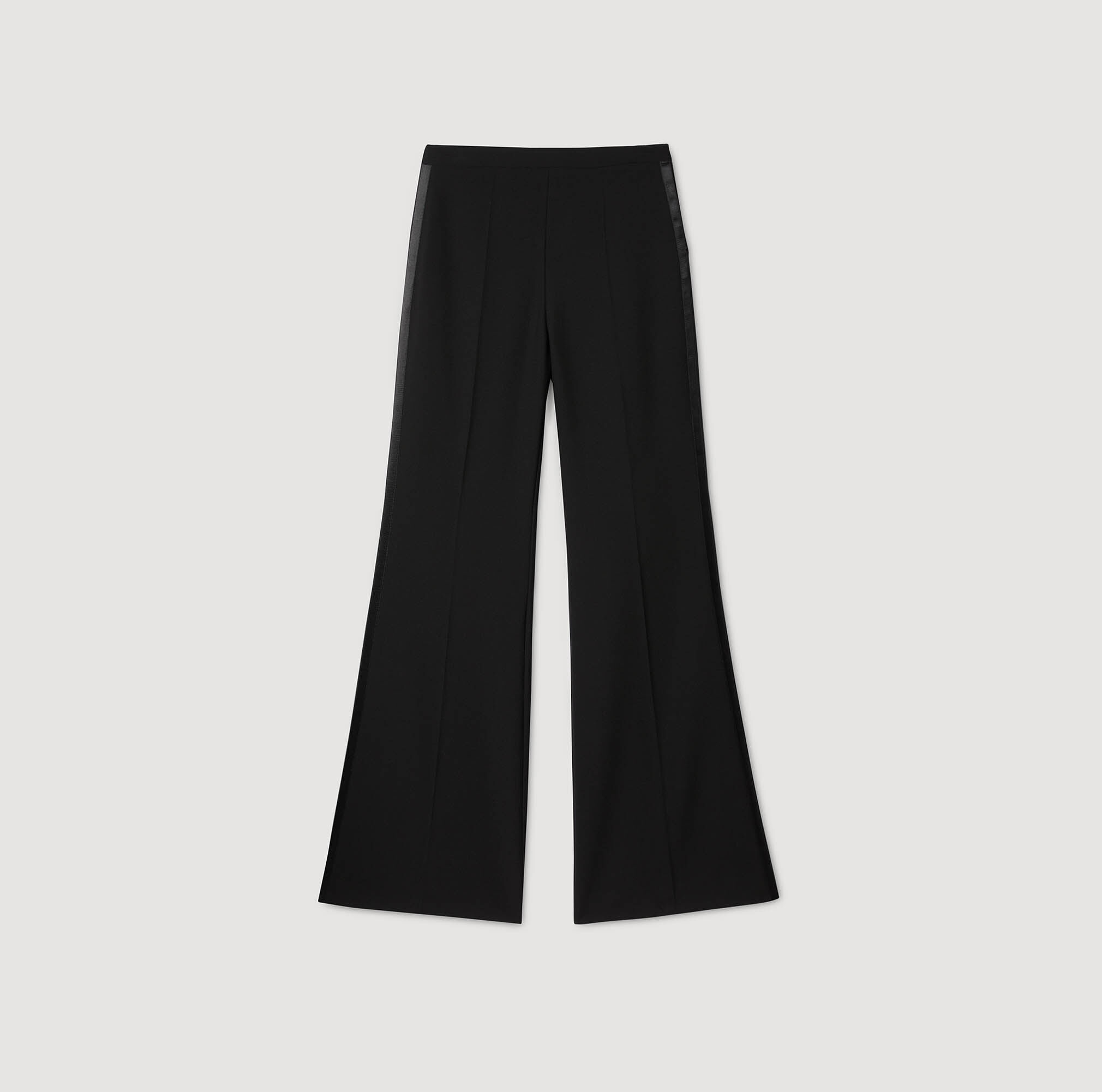 Satin stripe suit trousers