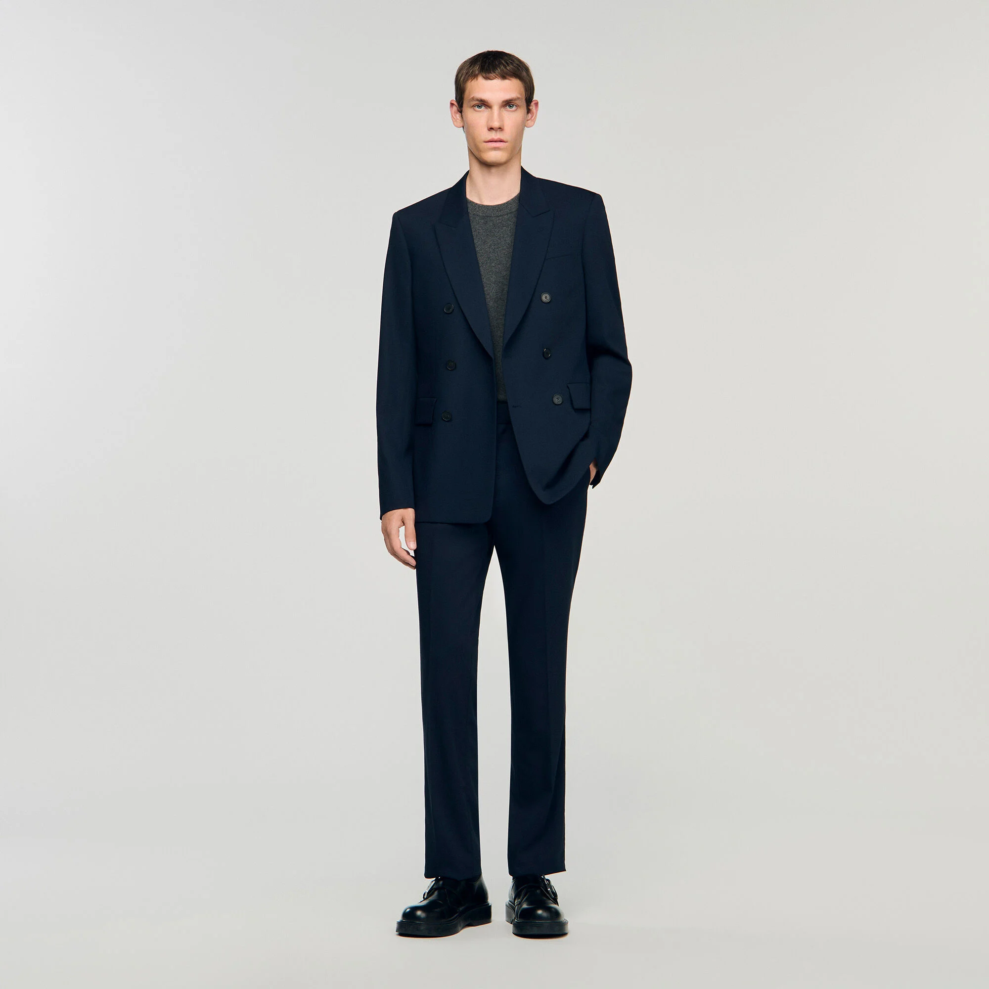 Double-breasted suit jacket