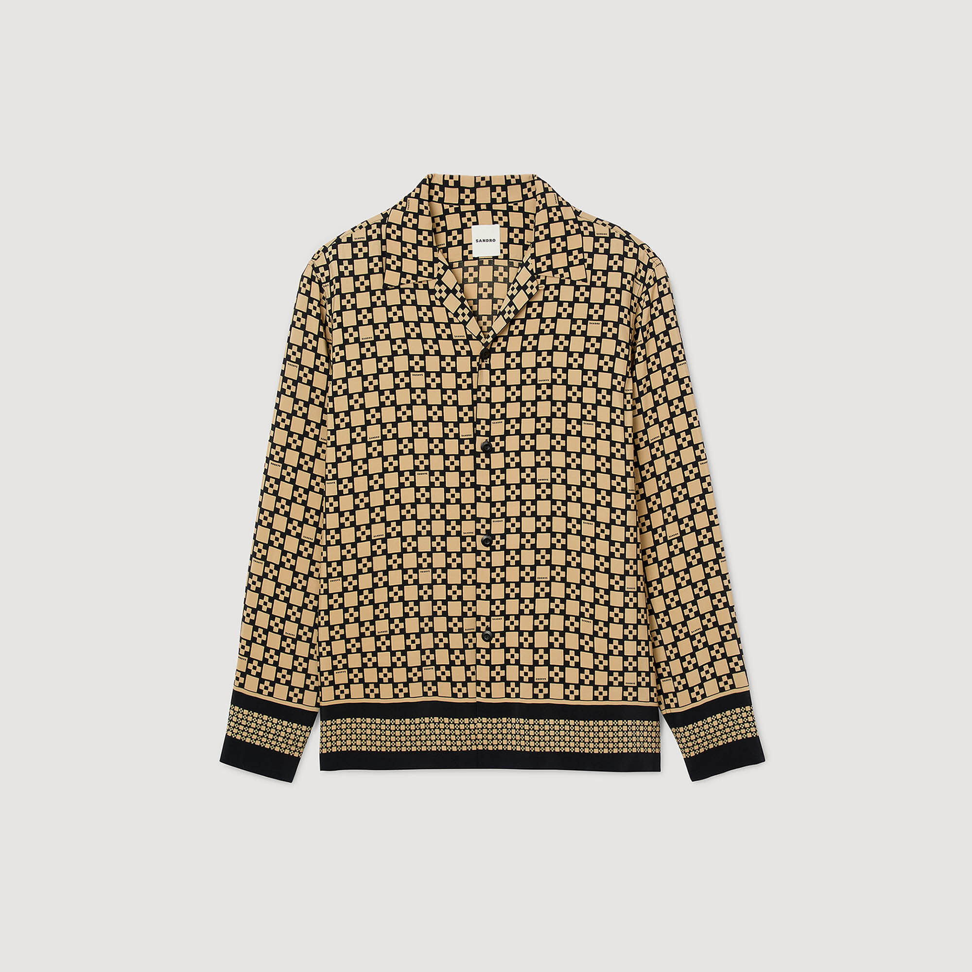 Square cross long sleeve shirt