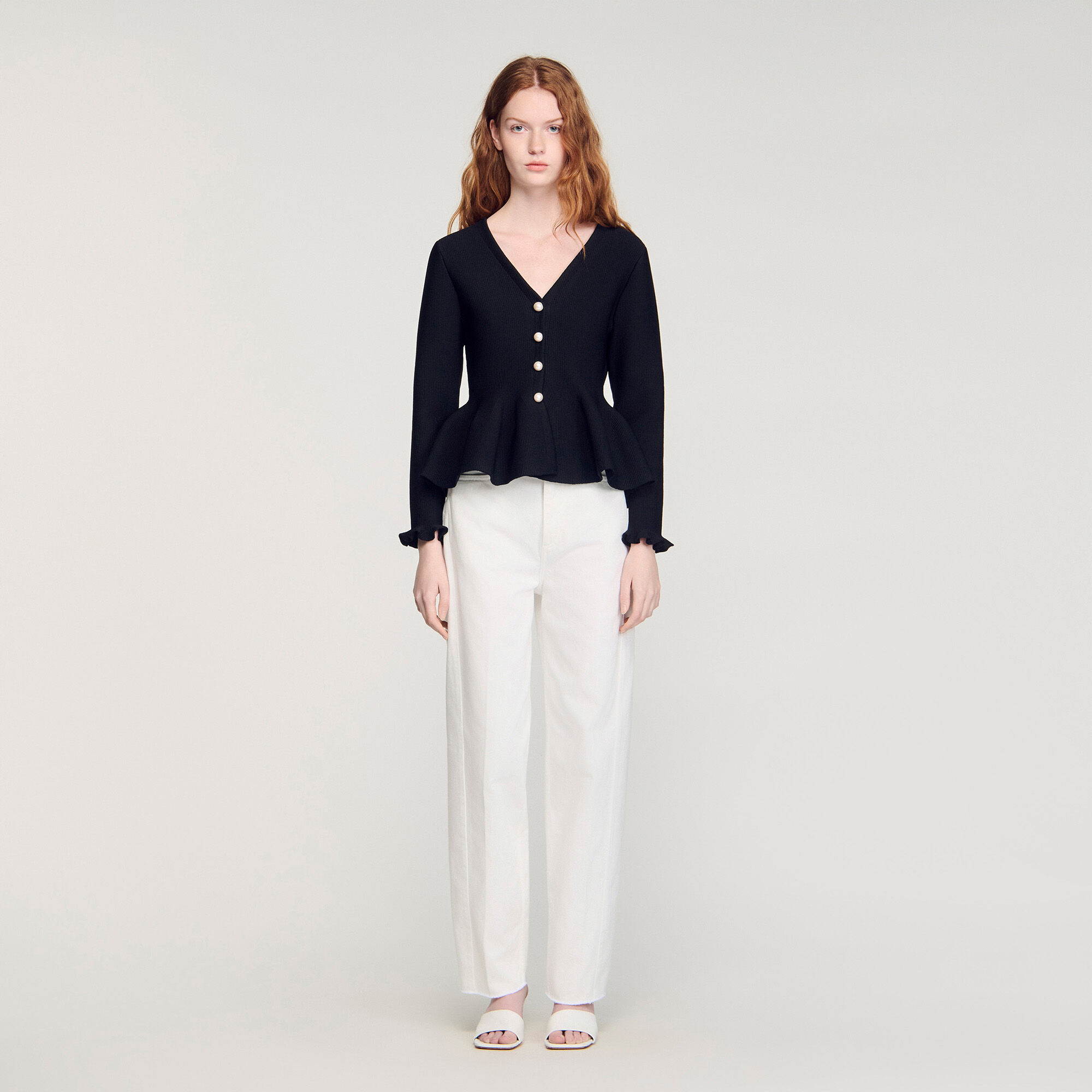 Peplum cardigan