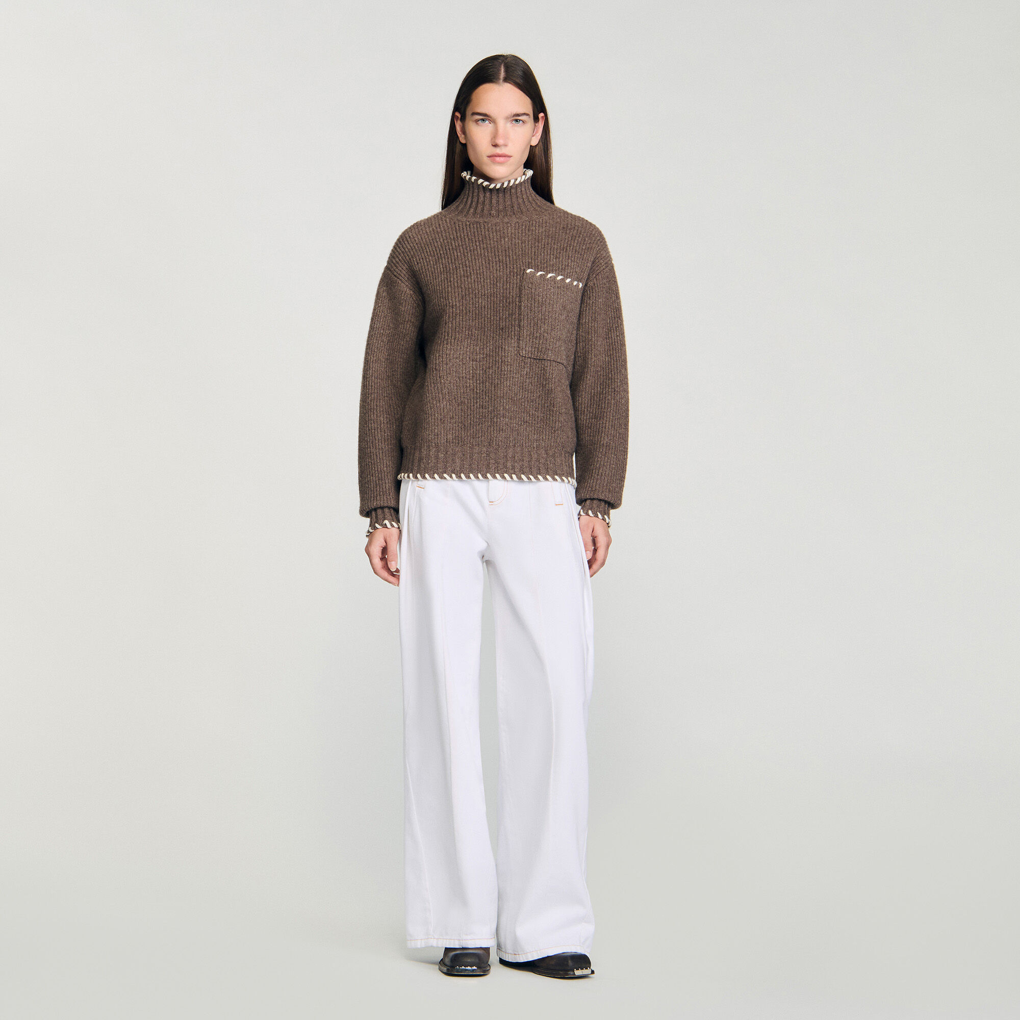 Oversized turtleneck sweater