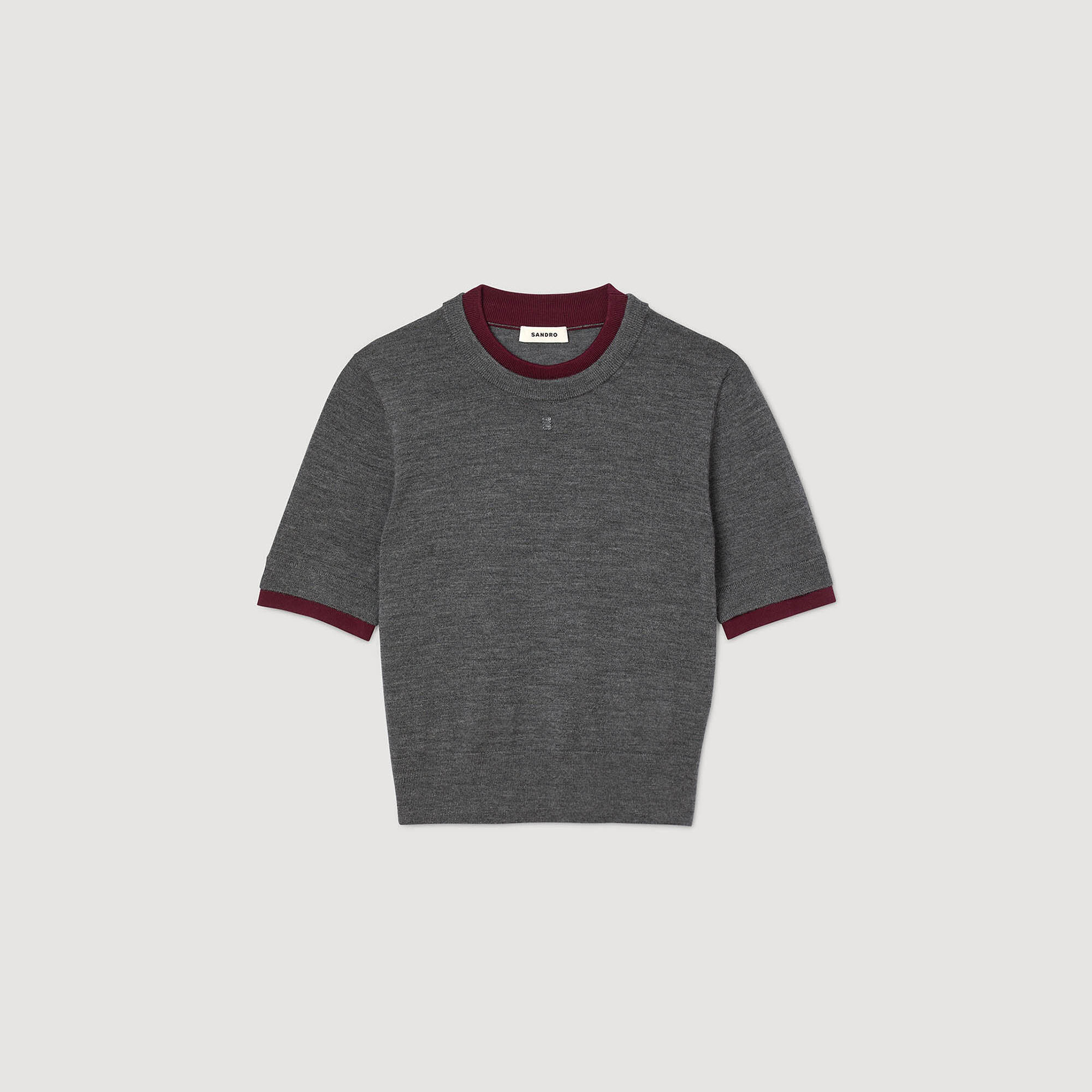 Two-tone cropped sweater