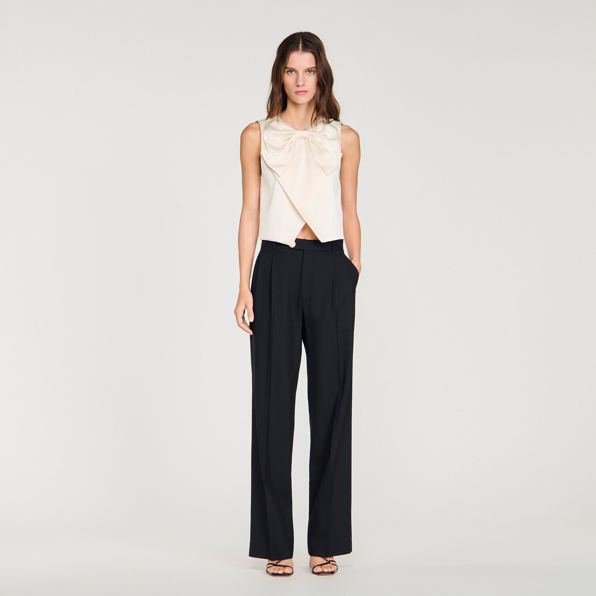 Pressed-crease suit trousers