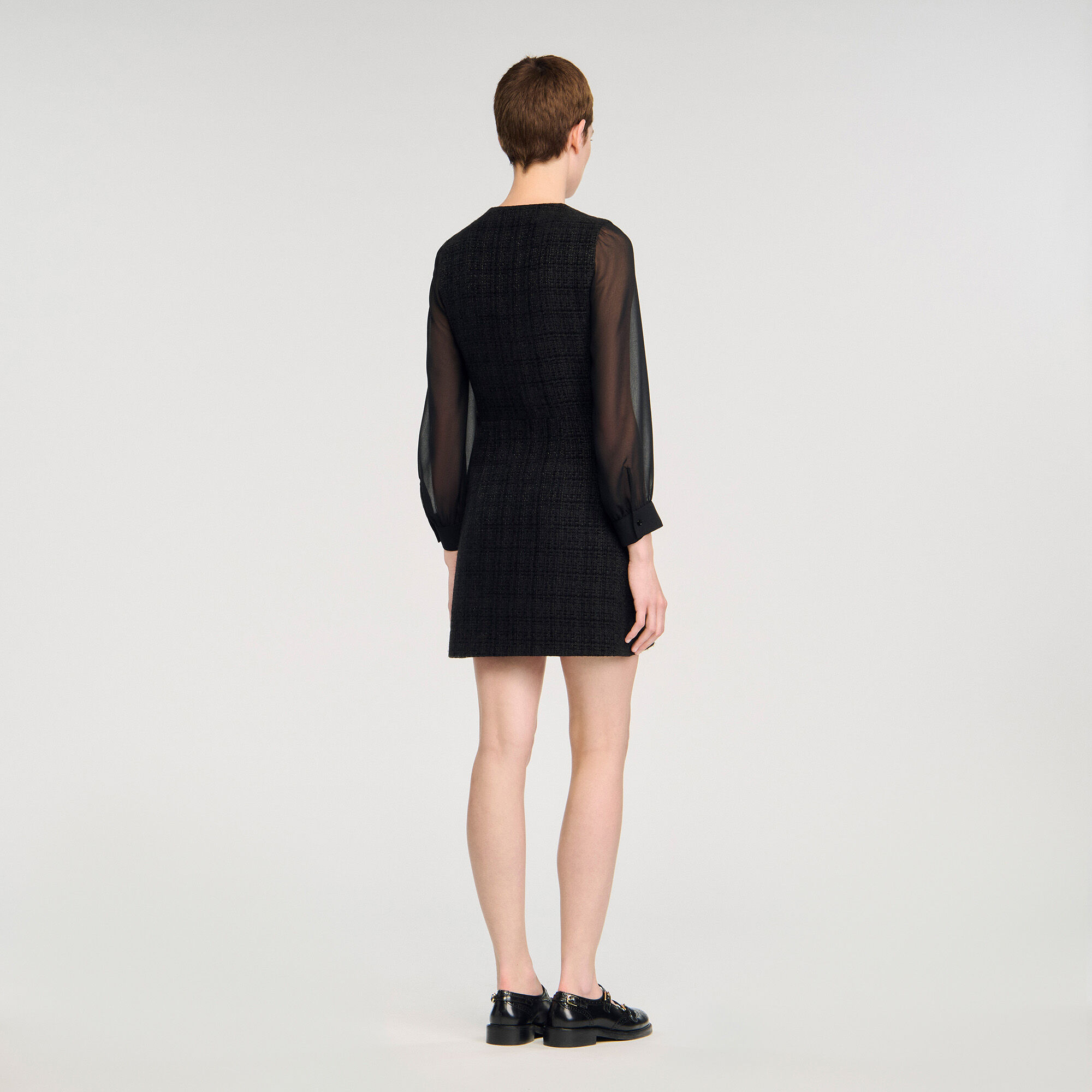 Long-sleeved mini dress