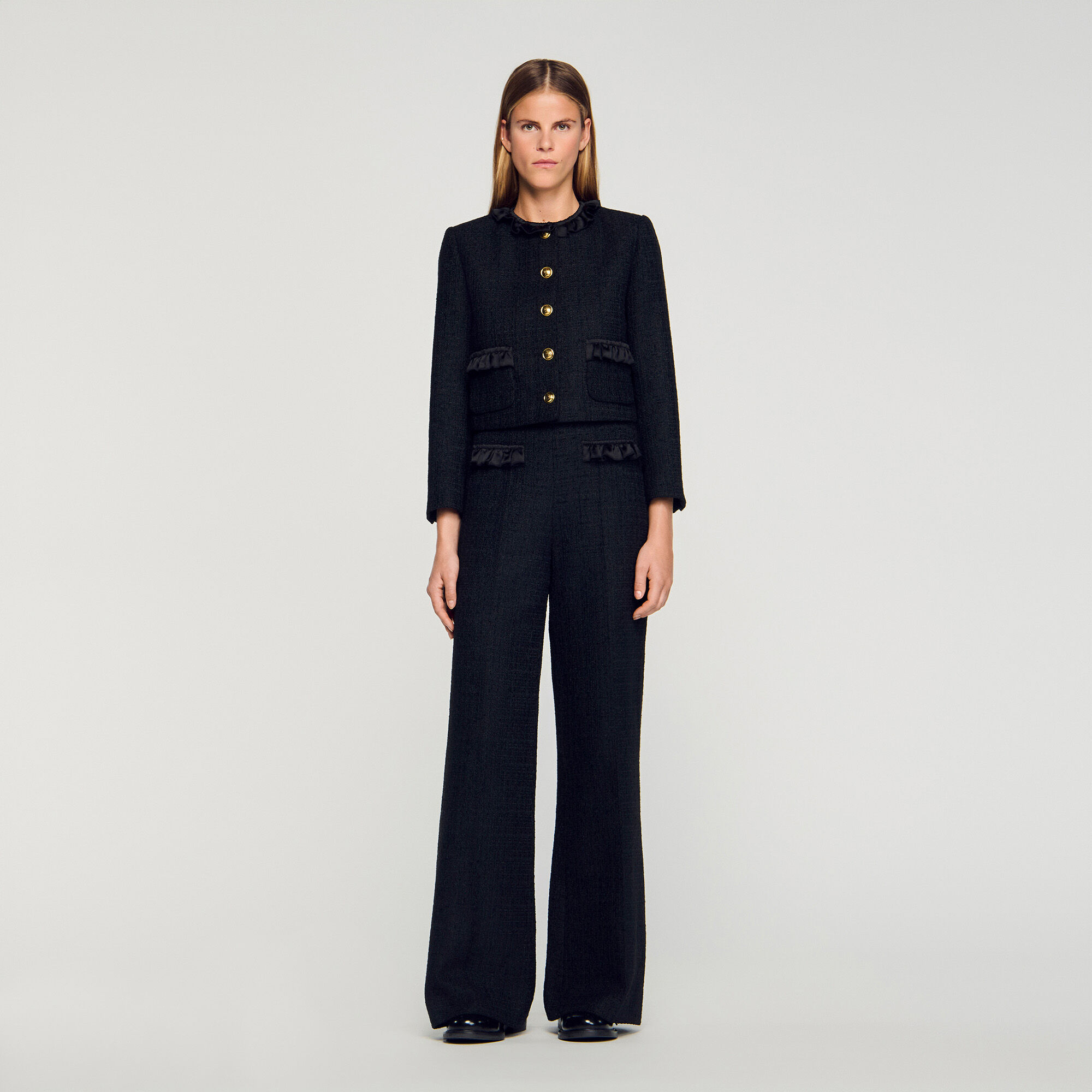 Tweed suit trousers