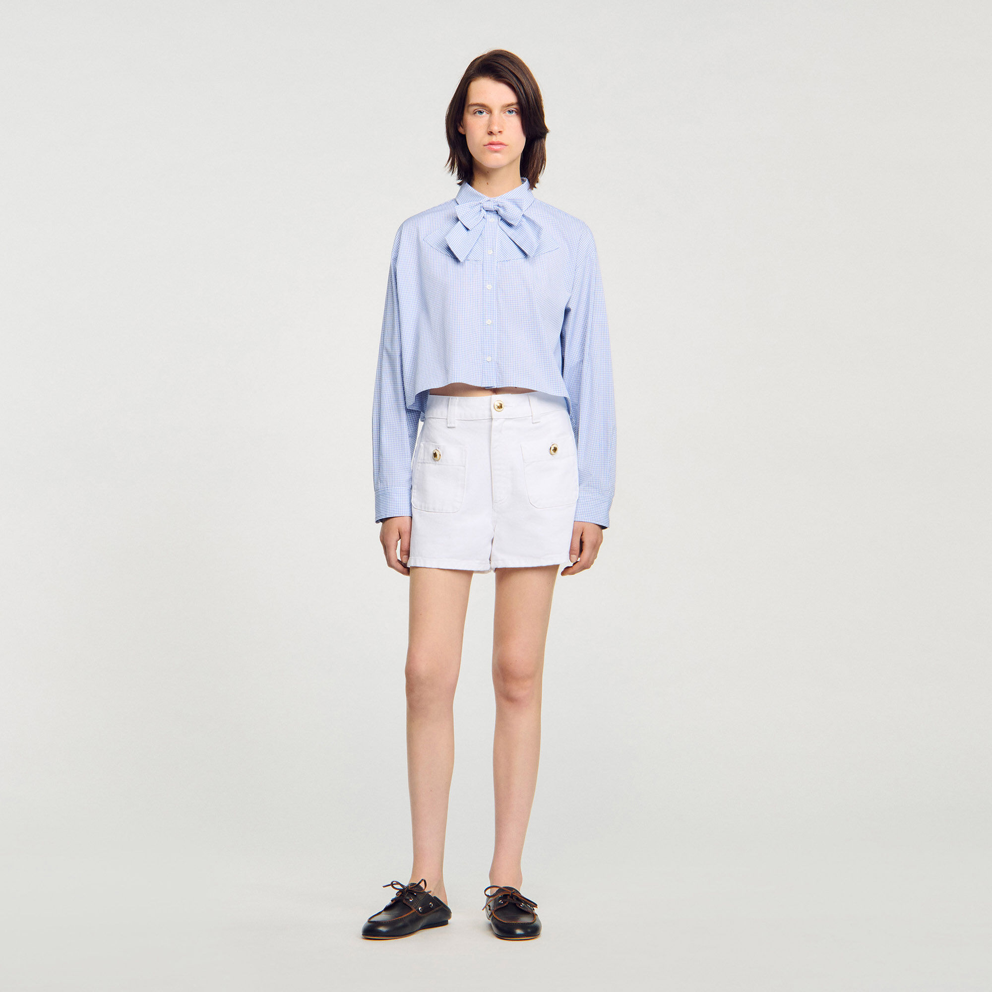 Bow collar shirt