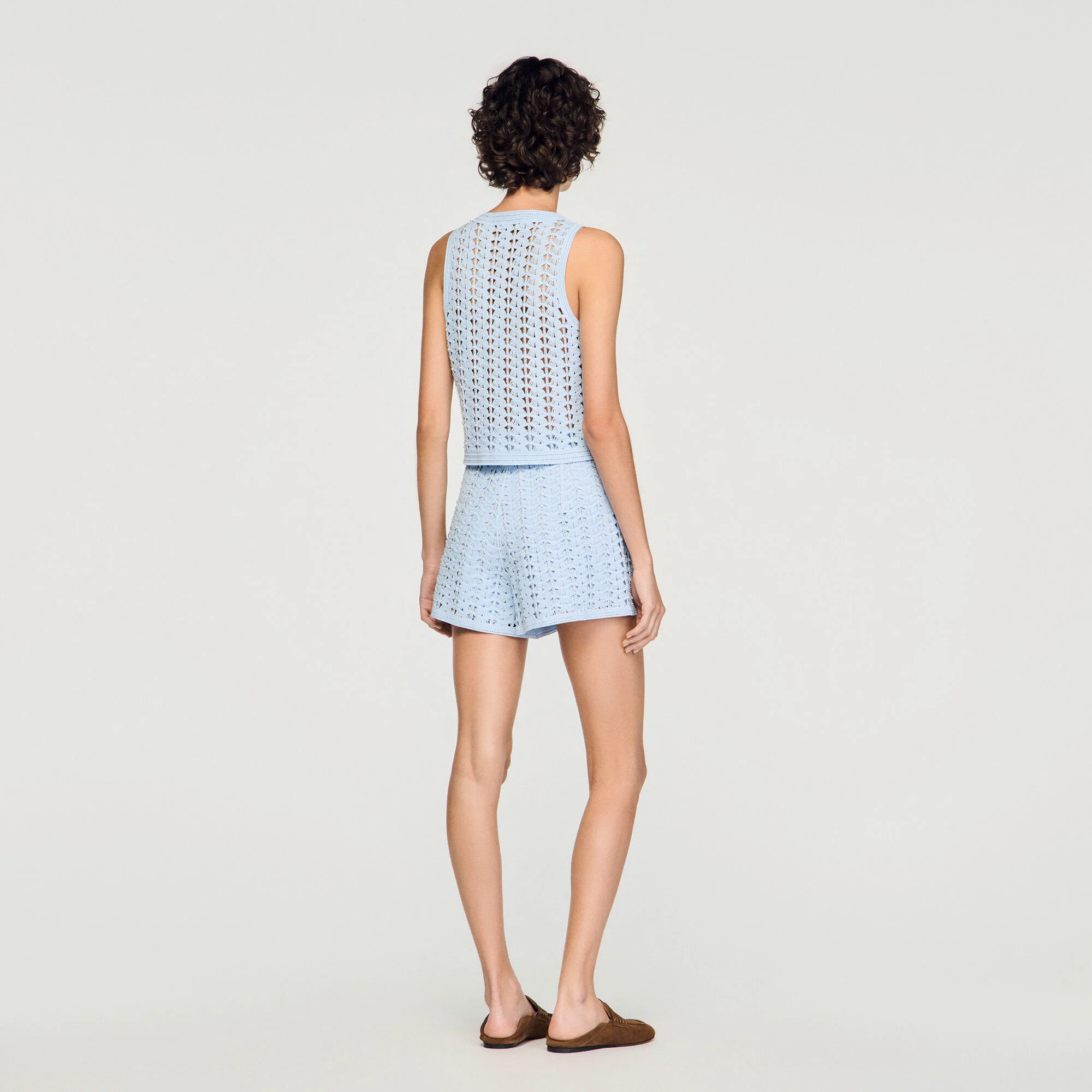 Beaded crochet top