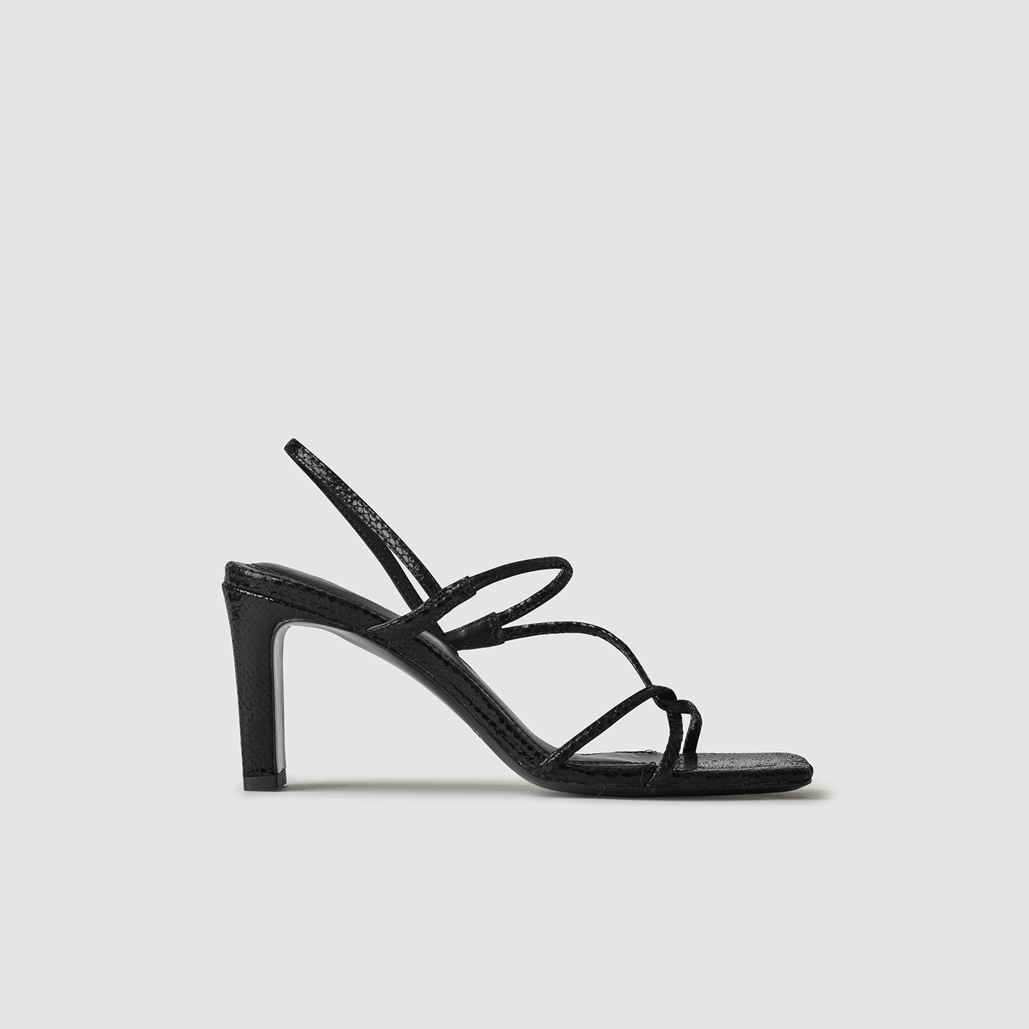 Sandals with narrow straps