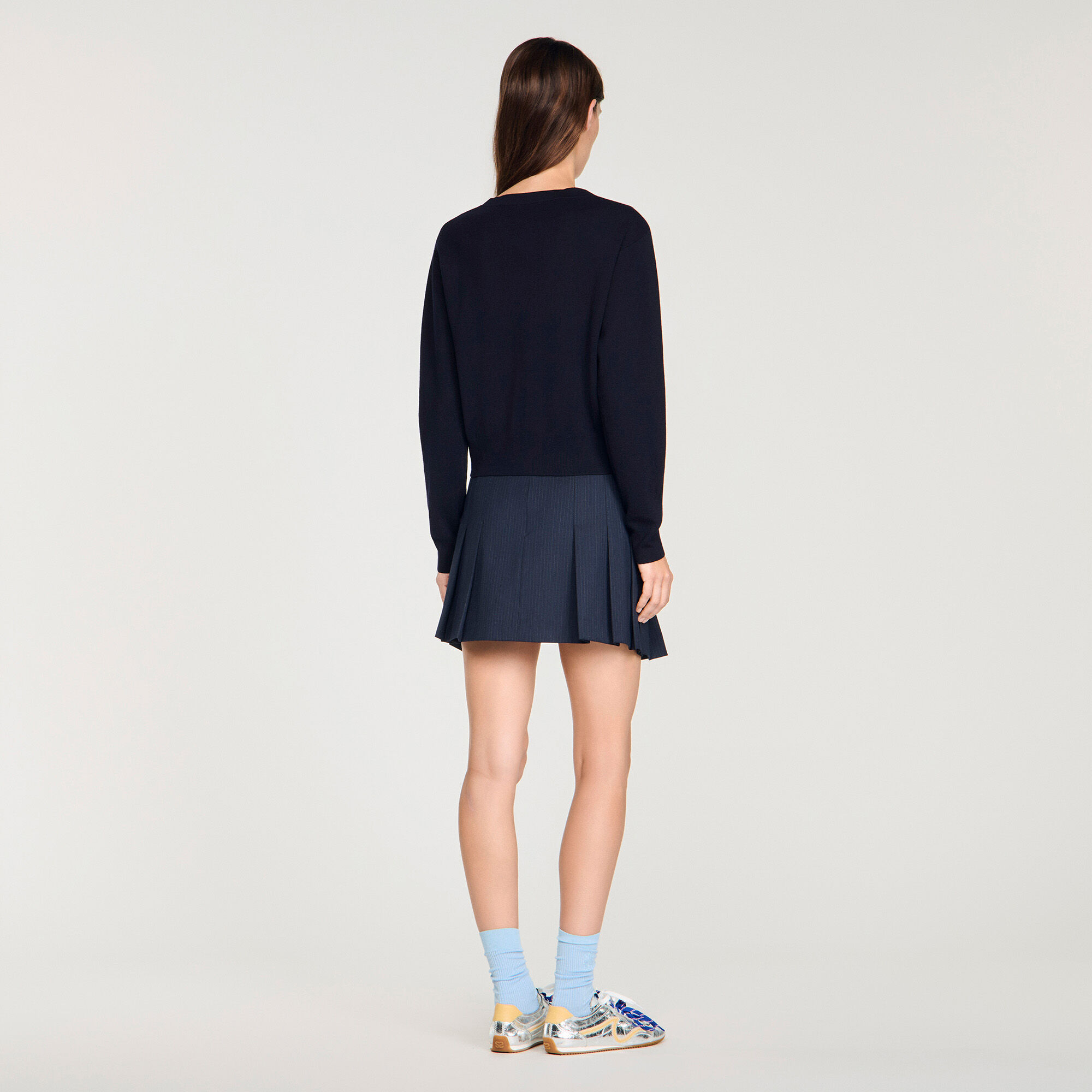 V-neck wool sweater