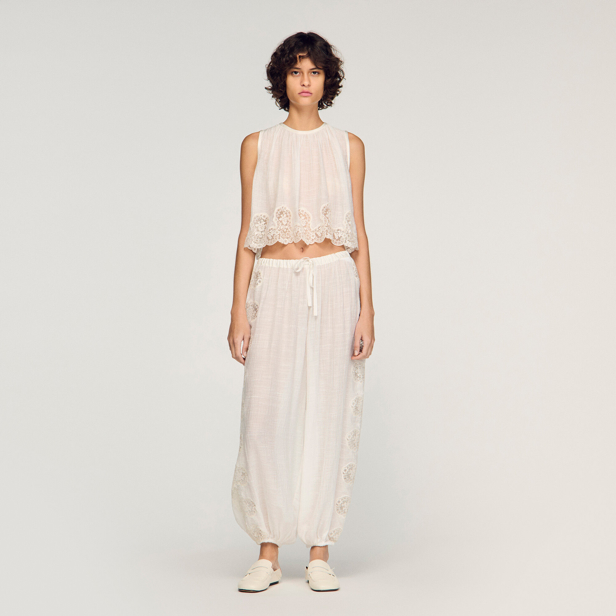 Crepon crop top