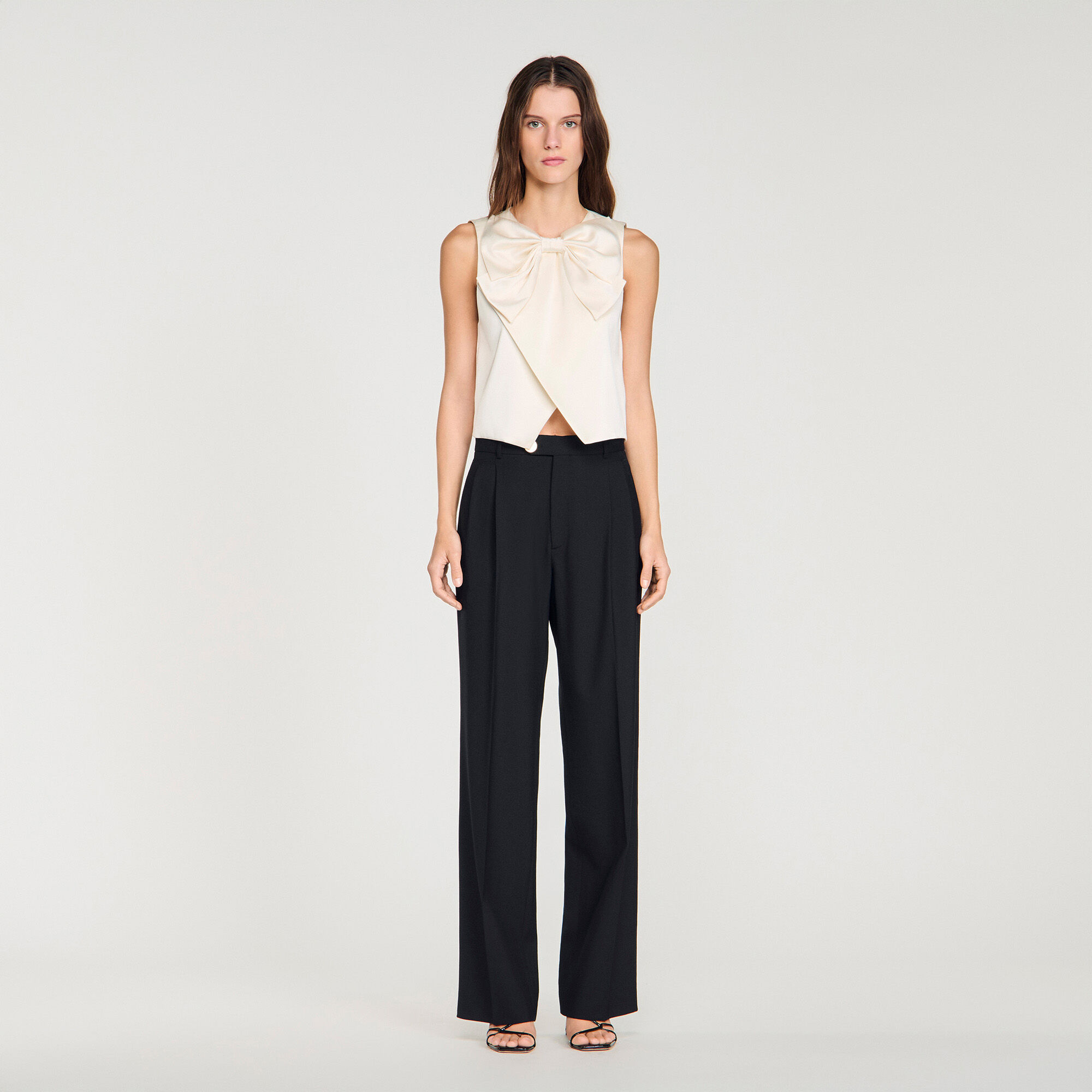 Pressed-crease suit trousers